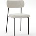 Kit 04 Cadeiras Decorativa Para Sala De Jantar Melina L02 Bouclê Creme - Lyam Decor