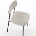 Kit 04 Cadeiras Decorativa Para Sala De Jantar Melina L02 Bouclê Creme - Lyam Decor