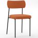 Kit 04 Cadeiras Decorativa Para Sala De Jantar Melina L02 Tecido Terracota - Lyam Decor