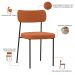 Kit 04 Cadeiras Decorativa Para Sala De Jantar Melina L02 Tecido Terracota - Lyam Decor