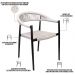 Kit 04 Cadeiras Decorativas Área Gourmet Base Preto Corda Náutica Nevada R01 Amêndoa - Lyam Decor