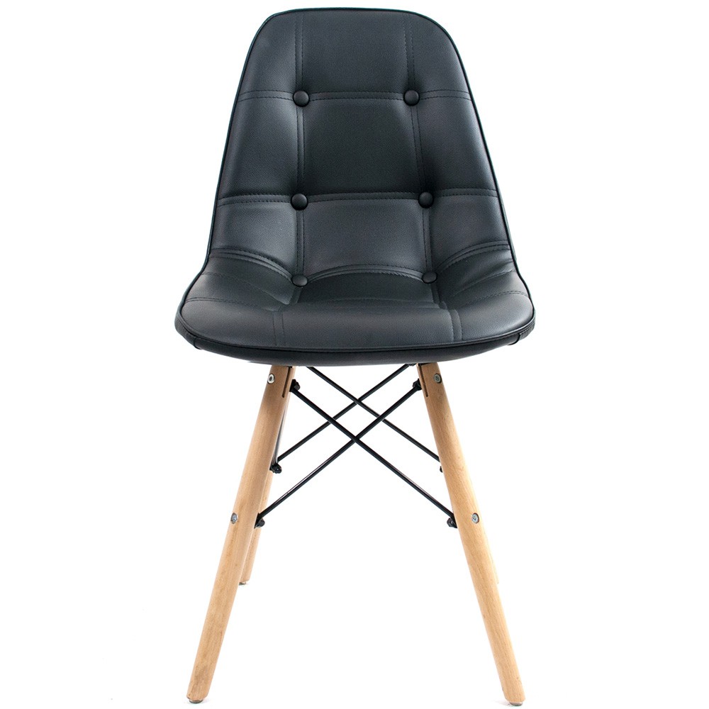 Kit 04 Cadeiras Decorativas Eiffel Charles Eames DSW Botonê E01 Preto - Lyam Decor