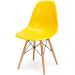 Kit 04 Cadeiras Decorativas Eiffel Charles Eames F03 Amarelo com Pés de Madeira - Lyam Decor