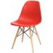 Kit 04 Cadeiras Decorativas Eiffel Charles Eames F03 Vermelho com Pés de Madeira - Lyam Decor
