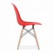 Kit 04 Cadeiras Decorativas Eiffel Charles Eames F03 Vermelho com Pés de Madeira - Lyam Decor
