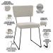 Kit 04 Cadeiras Decorativas Estofada Base De Aço Allana L02 Bouclê Creme - Lyam Decor