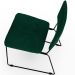 Kit 04 Cadeiras Decorativas Estofada Base De Aço Allana L02 Bouclê Verde - Lyam Decor
