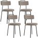 Kit 04 Cadeiras Decorativas Estofada Para Sala De Jantar Barcelona L02 Bouclê Bege - Lyam Decor