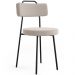 Kit 04 Cadeiras Decorativas Estofada Para Sala De Jantar Barcelona L02 Bouclê Creme - Lyam Decor