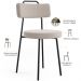 Kit 04 Cadeiras Decorativas Estofada Para Sala De Jantar Barcelona L02 Bouclê Creme - Lyam Decor