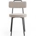 Kit 04 Cadeiras Decorativas Estofada Para Sala De Jantar Barcelona L02 Bouclê Creme - Lyam Decor