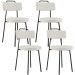 Kit 04 Cadeiras Decorativas Estofada Para Sala De Jantar Barcelona L02 Bouclê Cru - Lyam Decor