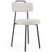 Kit 04 Cadeiras Decorativas Estofada Para Sala De Jantar Barcelona L02 Bouclê Cru - Lyam Decor