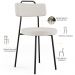 Kit 04 Cadeiras Decorativas Estofada Para Sala De Jantar Barcelona L02 Bouclê Cru - Lyam Decor