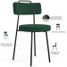 Kit 04 Cadeiras Decorativas Estofada Para Sala De Jantar Barcelona L02 Bouclê Verde - Lyam Decor