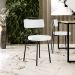 Kit 04 Cadeiras Decorativas Estofada Para Sala De Jantar Barcelona L02 Facto Branco - Lyam Decor