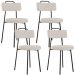 Kit 04 Cadeiras Decorativas Estofada Para Sala De Jantar Barcelona L02 Linho Bege - Lyam Decor
