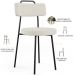 Kit 04 Cadeiras Decorativas Estofada Para Sala De Jantar Barcelona L02 Linho Champagne - Lyam