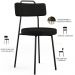 Kit 04 Cadeiras Decorativas Estofada Para Sala De Jantar Barcelona L02 Poliéster Preto - Lyam