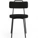 Kit 04 Cadeiras Decorativas Estofada Para Sala De Jantar Barcelona L02 Poliéster Preto - Lyam
