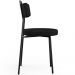 Kit 04 Cadeiras Decorativas Estofada Para Sala De Jantar Barcelona L02 Poliéster Preto - Lyam