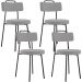 Kit 04 Cadeiras Decorativas Estofada Para Sala De Jantar Barcelona L02 Suede Cinza - Lyam Decor