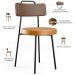 Kit 04 Cadeiras Decorativas Estofada Para Sala Jantar Barcelona L02 Couríssimo Marrom Whisky - Lyam