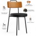 Kit 04 Cadeiras Decorativas Estofada Para Sala Jantar Barcelona L02 Couríssimo Whisky Preto - Lyam