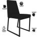 Kit 04 Cadeiras Decorativas Estofada Para Sala de Jantar Dafne L02 Facto Preto - Lyam Decor