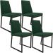 Kit 04 Cadeiras Decorativas Estofada Para Sala de Jantar Dafne L02 Facto Verde Musgo - Lyam Decor