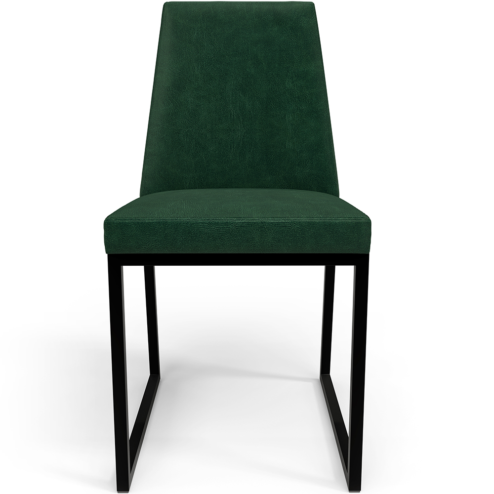 Kit 04 Cadeiras Decorativas Estofada Para Sala de Jantar Dafne L02 Facto Verde Musgo - Lyam Decor