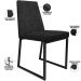 Kit 04 Cadeiras Decorativas Estofada Para Sala de Jantar Dafne L02 Linho Chumbo - Lyam Decor