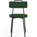 Kit 04 Cadeiras Decorativas Estofada Sala De Jantar Barcelona L02 Suede Verde Musgo - Lyam Decor