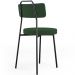 Kit 04 Cadeiras Decorativas Estofada Sala De Jantar Barcelona L02 Suede Verde Musgo - Lyam Decor