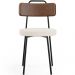 Kit 04 Cadeiras Decorativas Estofada Sala Jantar Barcelona L02 Couríssimo Marrom Linho Cru - Lyam