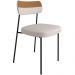 Kit 04 Cadeiras Decorativas Estofada Sala Jantar Melina F01 Linho Bege Corano Caramelo - Lyam Decor