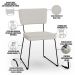 Kit 04 Cadeiras Decorativas Para Sala De Jantar Allana L02 Bouclê Cru - Lyam