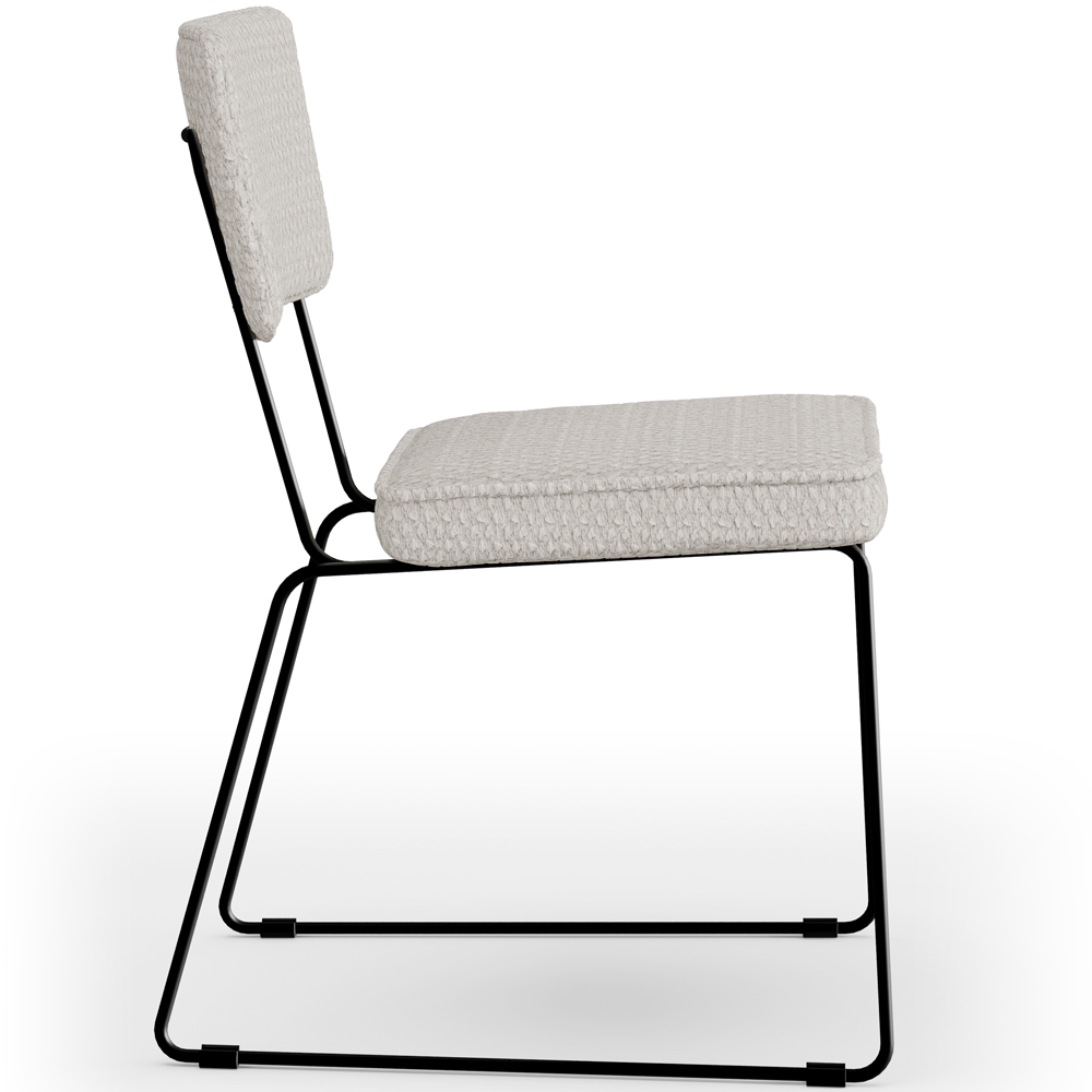 Kit 04 Cadeiras Decorativas Para Sala De Jantar Allana L02 Bouclê Cru - Lyam