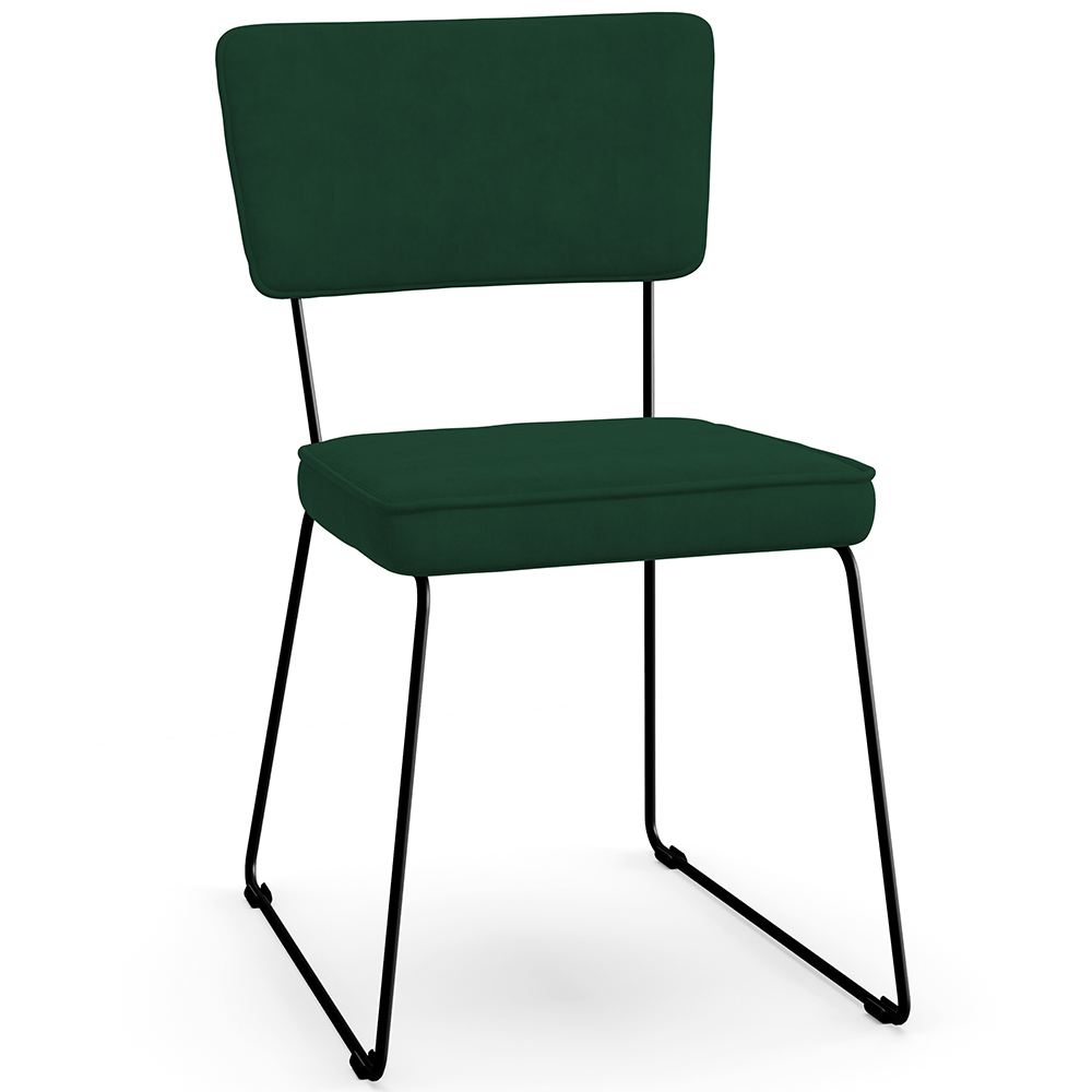 Kit 04 Cadeiras Decorativas Para Sala De Jantar Allana L02 Suede Verde Musgo - Lyam Decor