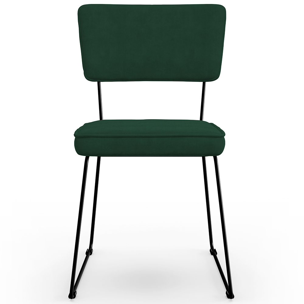 Kit 04 Cadeiras Decorativas Para Sala De Jantar Allana L02 Suede Verde Musgo - Lyam Decor