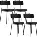 Kit 04 Cadeiras Decorativas Para Sala De Jantar Barcelona L02 Couríssimo Preto - Lyam Decor