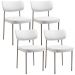 Kit 04 Cadeiras Decorativas Para Sala De Jantar Melina Base Arena L02 Facto Branco - Lyam Decor