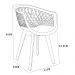 Kit 04 Cadeiras Decorativas Para Sala de Jantar Madri Com Base de Madeira E01 Branco - Lyam Decor