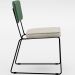 Kit 04 Cadeiras Decorativas Sala Jantar Allana L02 Facto Verde Musgo Linho Champagne - Lyam Decor