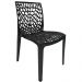 Kit 04 Cadeiras Decorativas Sala de Jantar Gruvyer F03 Preto - Lyam Decor