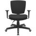 Kit 04 Cadeiras Escritório Executiva Office Giratória Preto Baixa Flexi P03 Poliéster Preto - Lyam