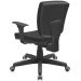 Kit 04 Cadeiras Escritório Executiva Office Giratória Preto Baixa Flexi P03 Poliéster Preto - Lyam