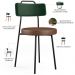 Kit 04 Cadeiras Estofada Para Sala Jantar Barcelona L02 Facto Verde Musgo Couríssimo Marrom - Lyam