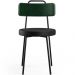 Kit 04 Cadeiras Estofada Para Sala Jantar Barcelona L02 Facto Verde Musgo Couríssimo Preto - Lyam