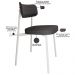 Kit 04 Cadeiras Estofada Para Sala de Jantar Astrid Branco C01 Linho Preto - Lyam Decor